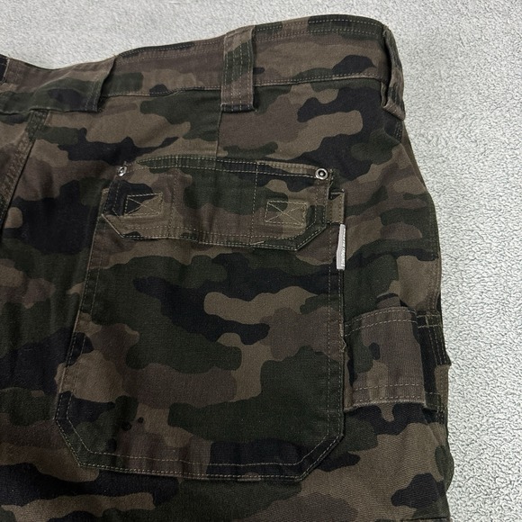 Duluth Trading Pants Mens 40x28 Camo Flex Fire Hose Cargo Gorpcore Workwear READ - Picture 4 of 11